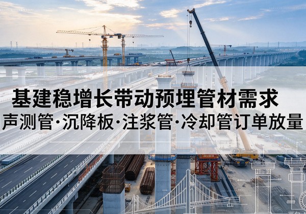 平度基建稳增长带动预埋监测管材需求，声测管、沉降板、注浆管订单持续放量